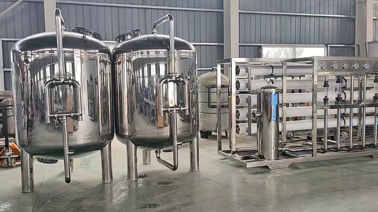 金安全不锈钢10T双级反渗透设备饮料厂定制